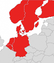 Wirkungskreis: Deutschland, Skandinavien und Beneluxländer